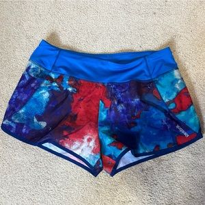 Blue Watercolor Reebok Shorts